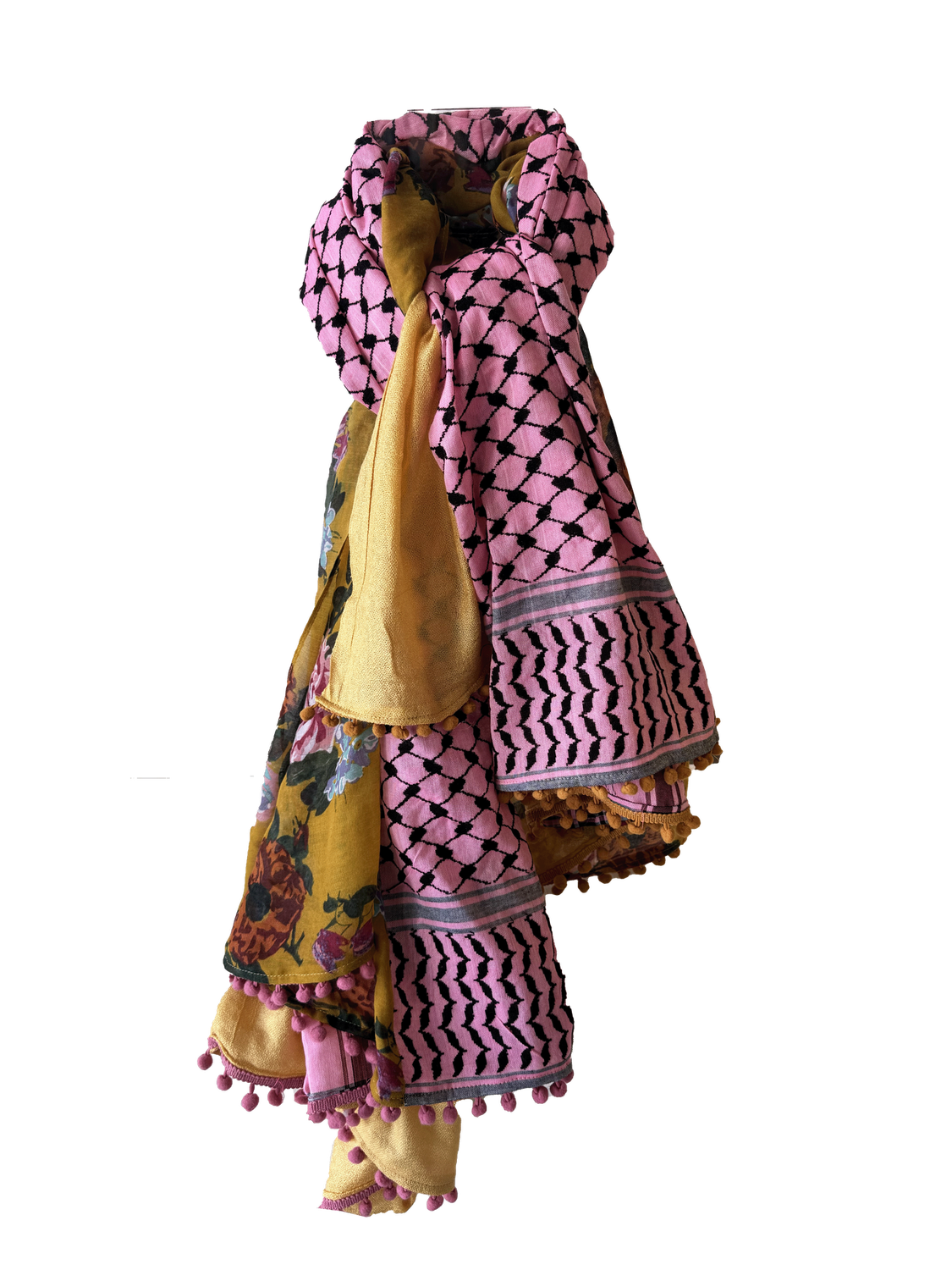 Hatta and Two Fabric Scarf Style 53