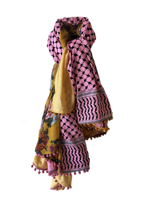 Hatta and Two Fabric Scarf Style 53