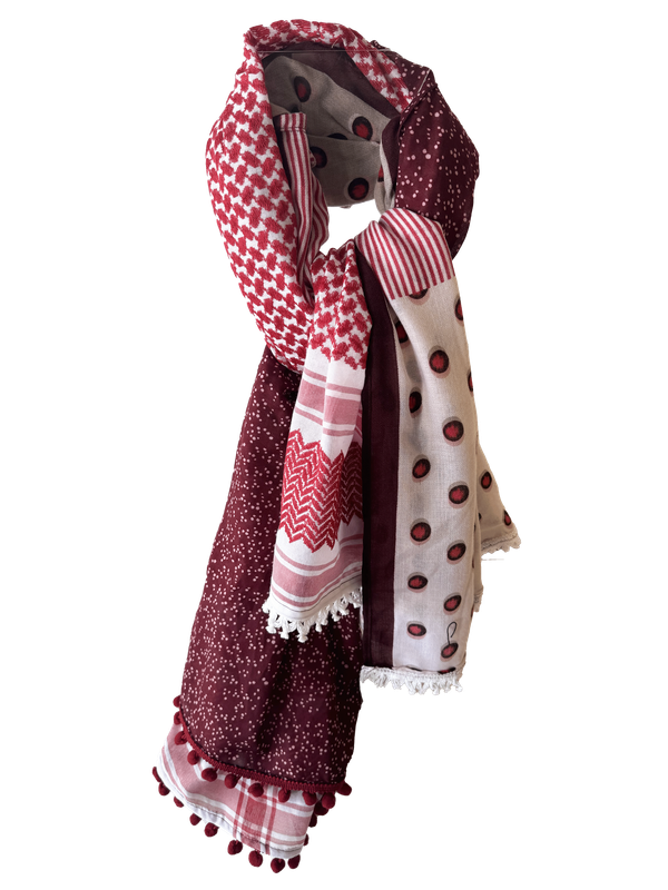 Hatta and Two Fabric Scarf Style 78