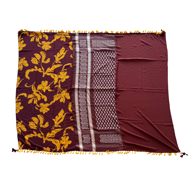 Hatta and Two Fabric Scarf Style 48