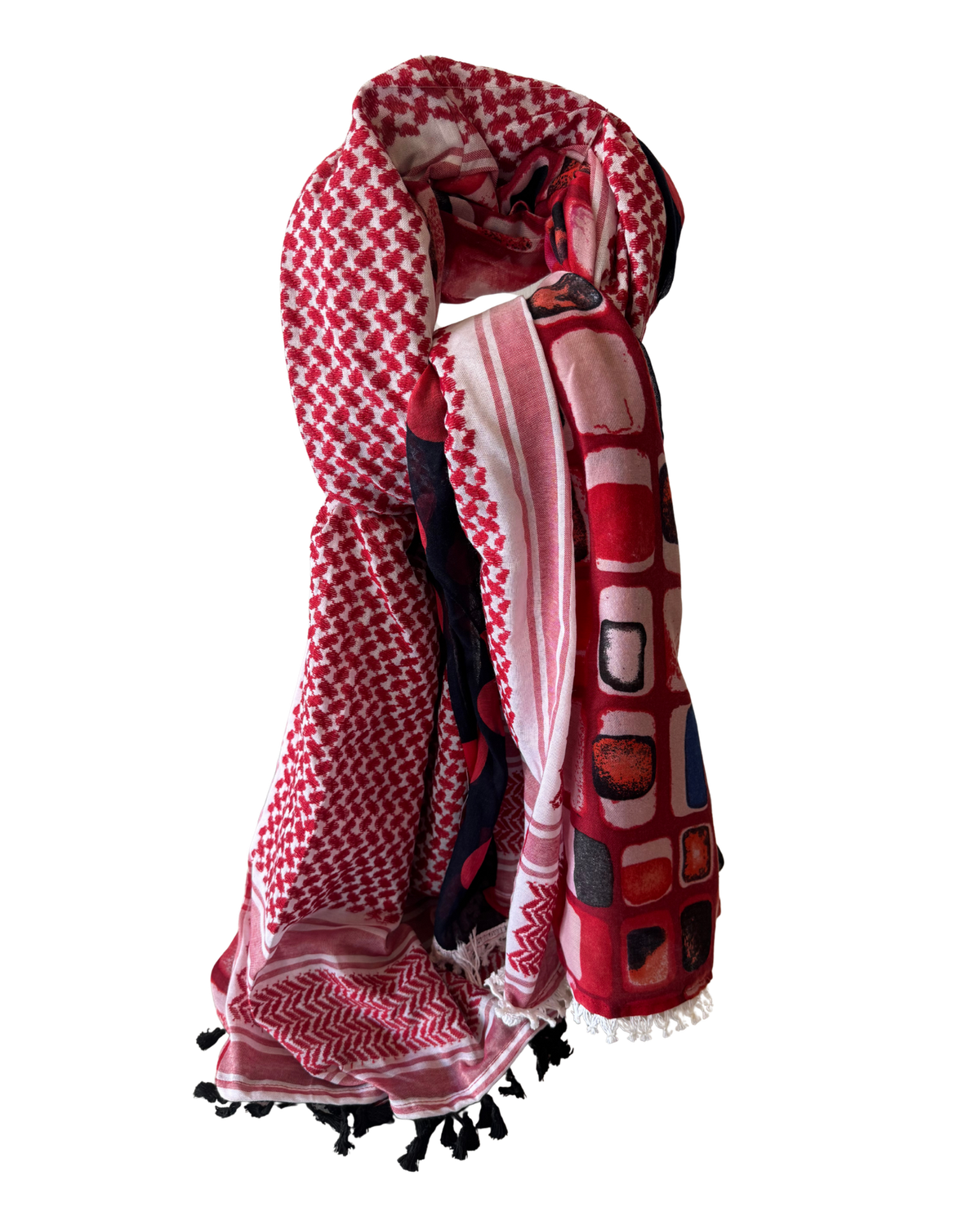Hatta and Two Fabric Scarf Style 49