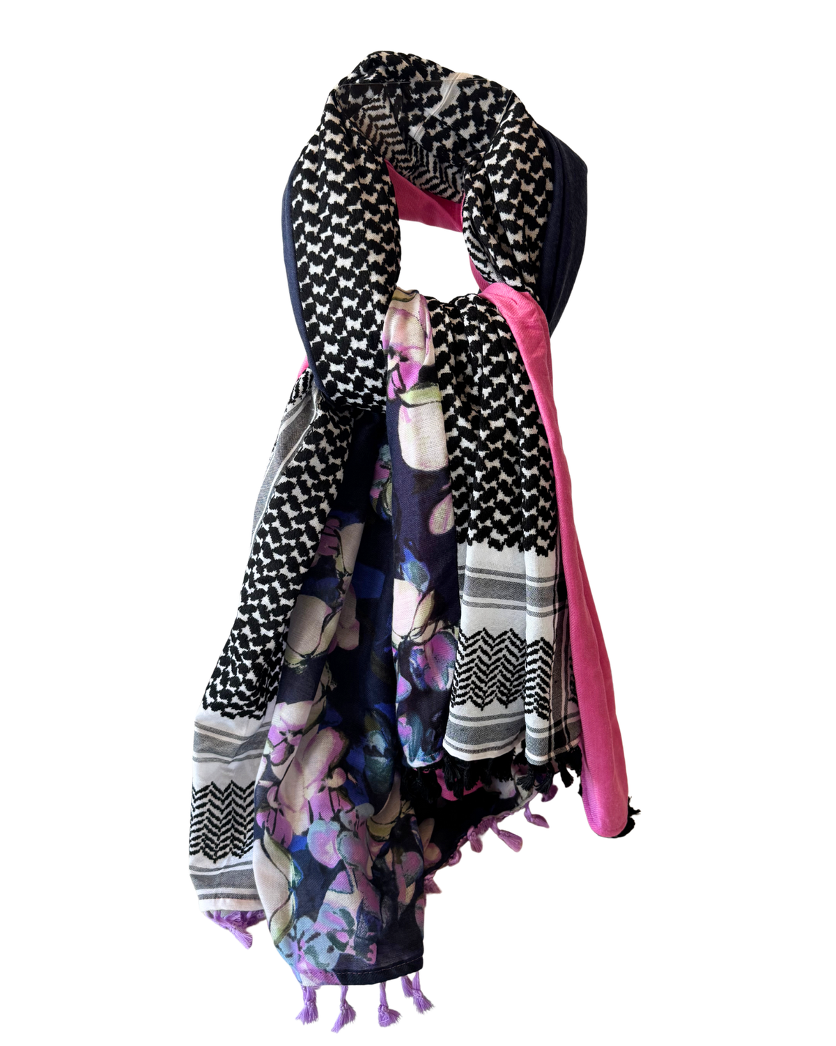 Hatta and Two Fabric Scarf Style 46