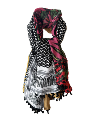 Hatta and Two Fabric Scarf Style 63