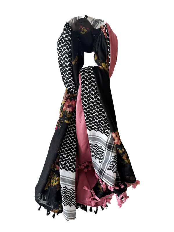 Hatta and Two Fabric Scarf Style 60