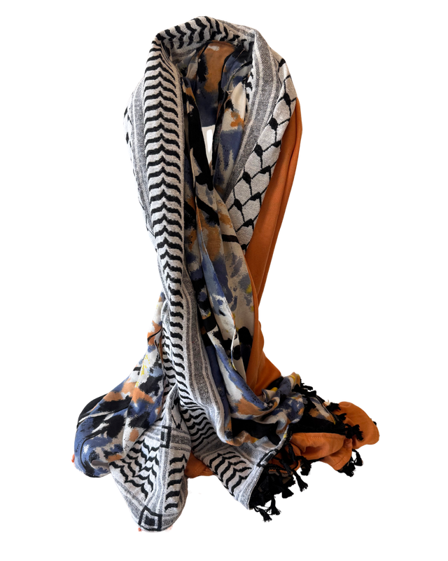 Hatta and Two Fabric Scarf Style 50