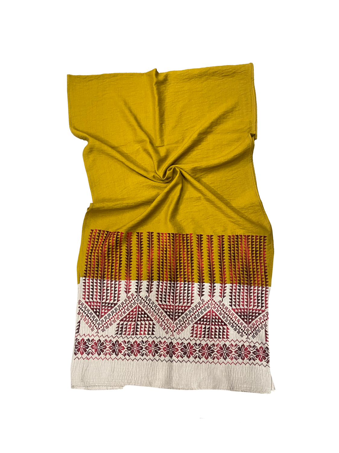 The Two-Tone Embroidered Scarf