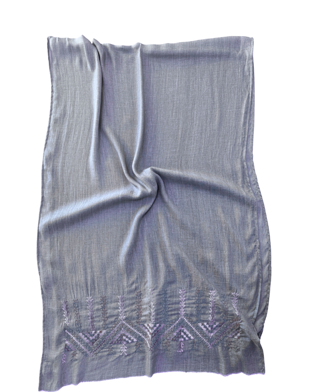 Lavender Embroidered Scarf
