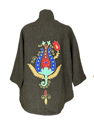 The Ottoman Round Jacket in Dark Brown