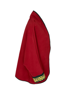 The Round Jacket in Burgundy