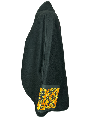 The Round Jacket in Textured Black