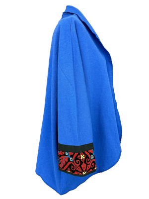 The Round Jacket in Blue Egyptian Cotton