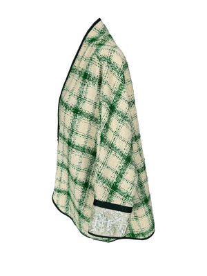 The Round Jacket in Green Tweed