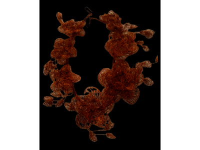 Zenobia Crochet copper flower necklace