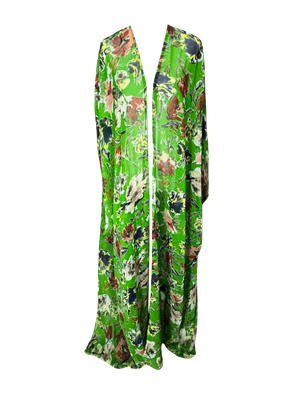 The Chiffon Abaya in Bright Green