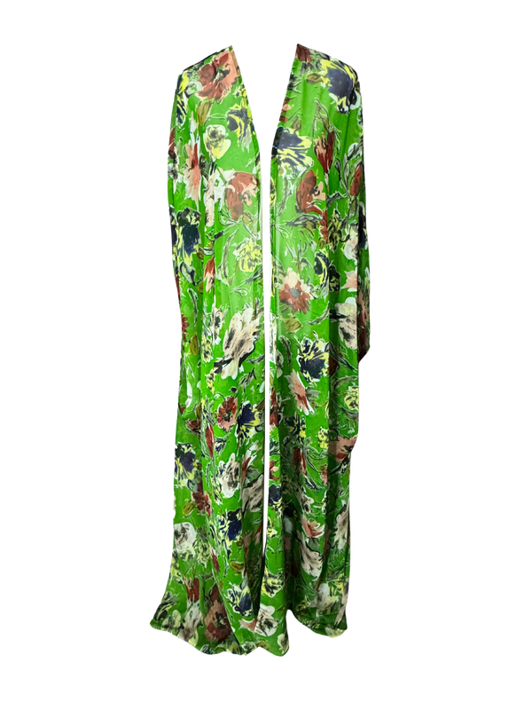 The Chiffon Abaya in Bright Green