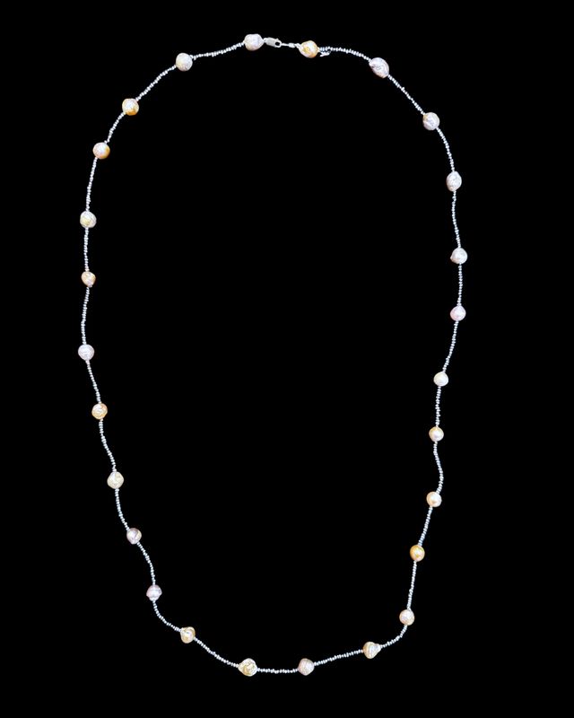 Long Gemstone Necklace