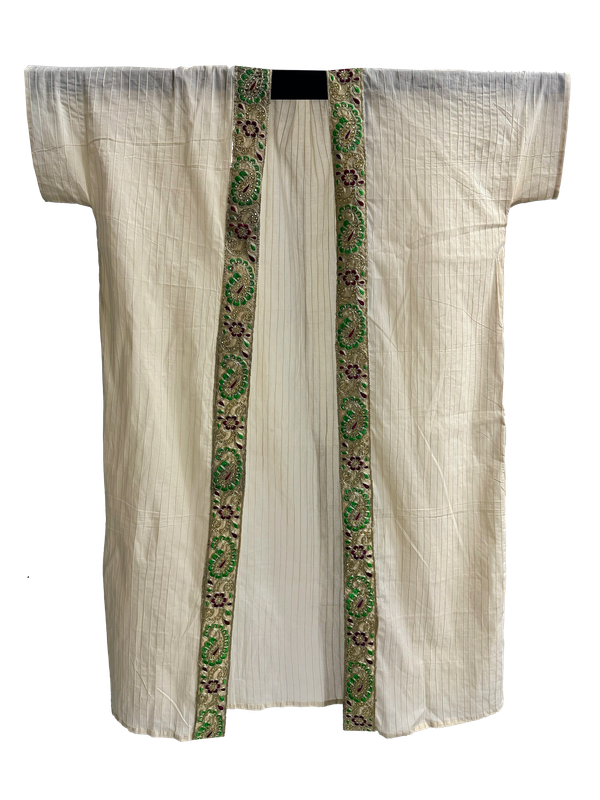 The Linen Bisht in White