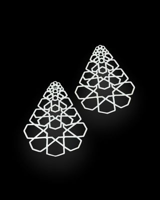 Geometry Silver Earrings Large