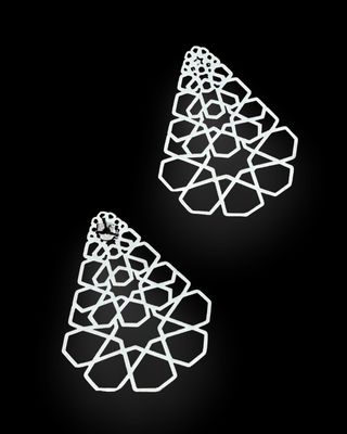 Geometry Silver Earrings Large