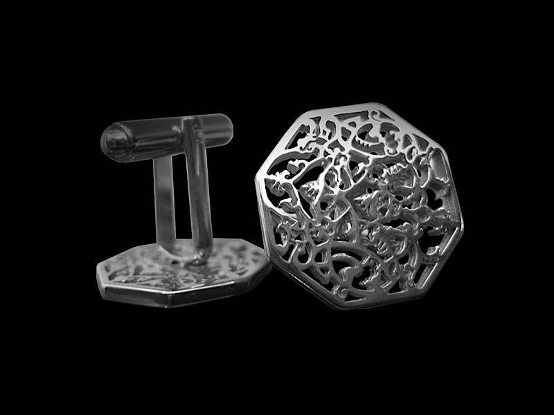 Silver Octagon Cufflinks