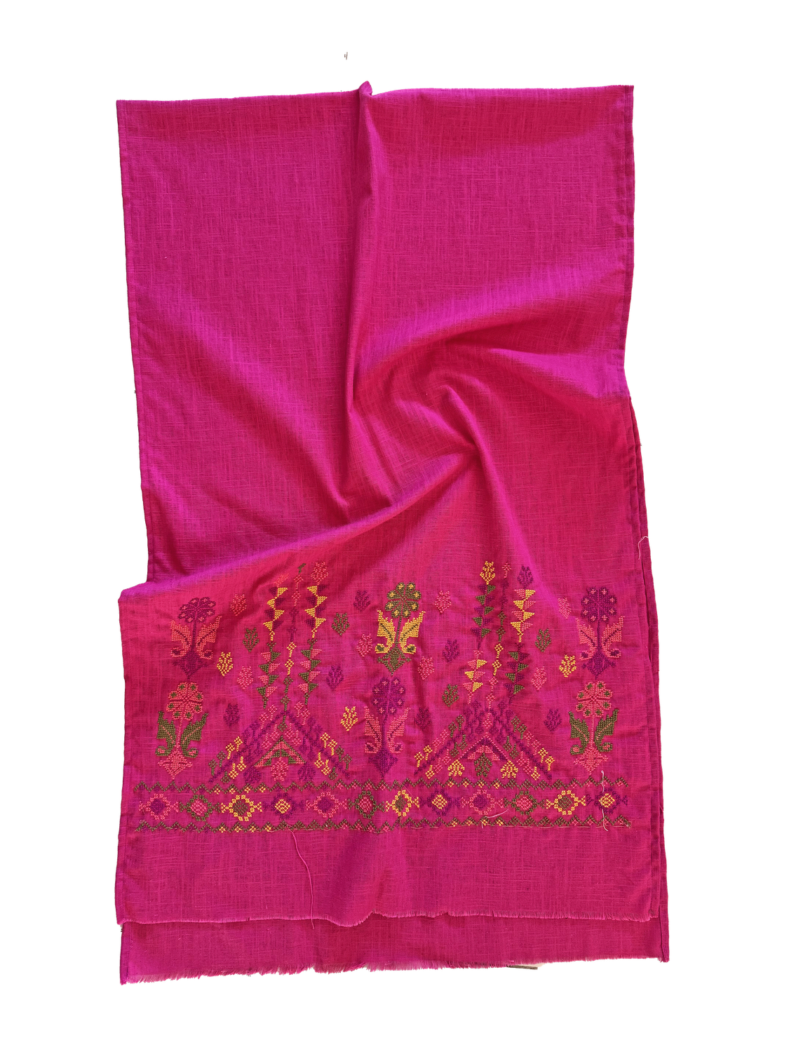 Pink Hand Embroidered Scarf