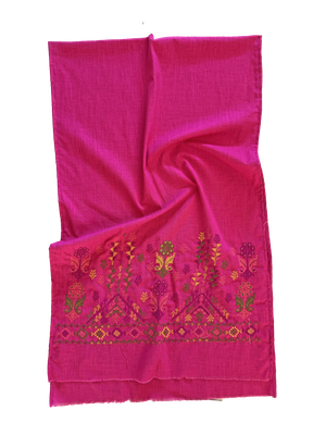 Pink Hand Embroidered Scarf