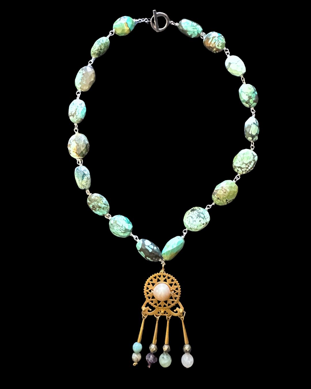 Byzantine Necklace with Large Pendant and Tassels