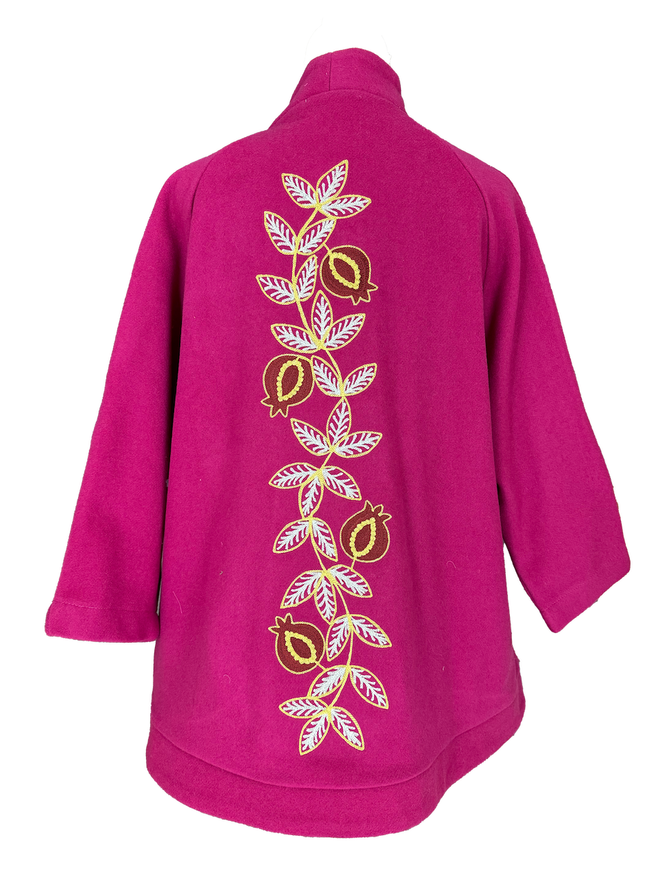 The Ottoman Round Jacket in Pink, Embroidery Style: Pomegranates 1
