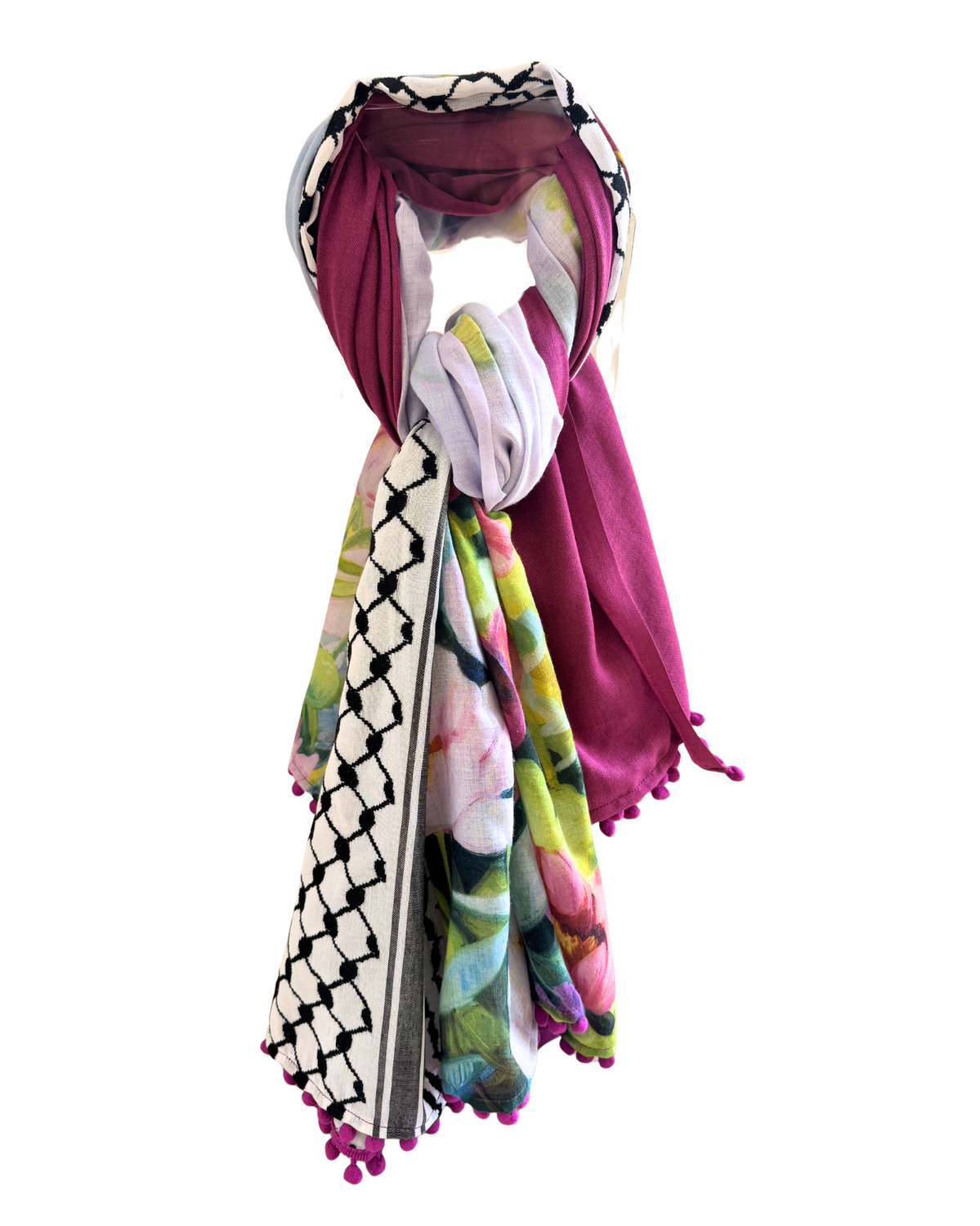 Hatta and Two Fabric Scarf Style 72