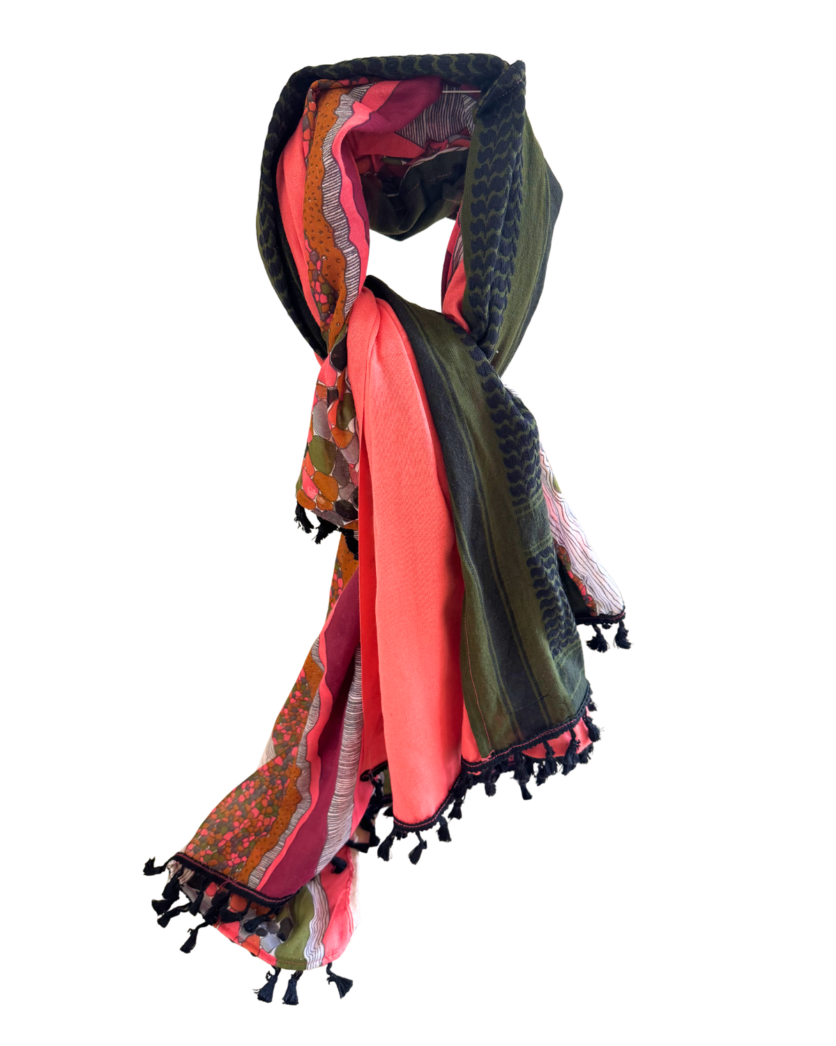 Hatta and Two Fabric Scarf Style 50