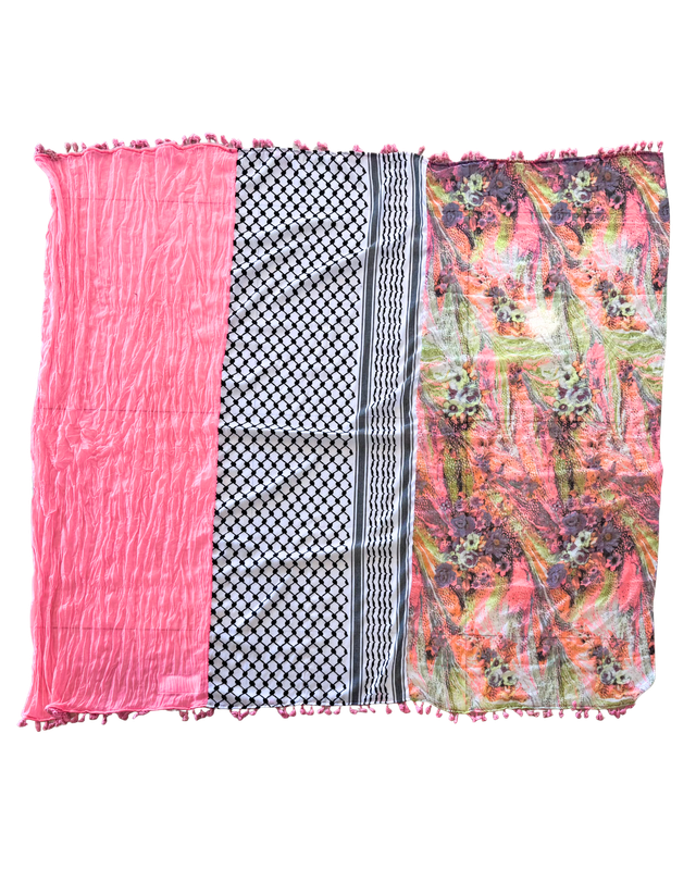 Hatta and Two Fabric Scarf Style 57