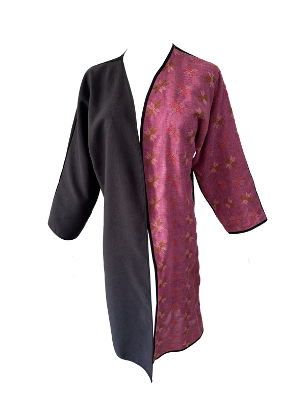 The Classic Abaya in Pink with Hand Embroidery
