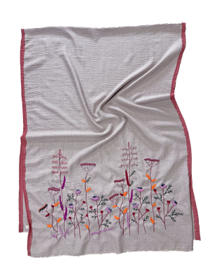 Nadia Dajani x UNHCR Embroidered Flower Scarf
