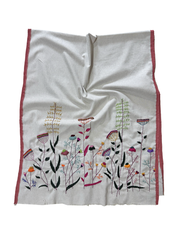 Nadia Dajani x UNHCR Embroidered Flower Scarf