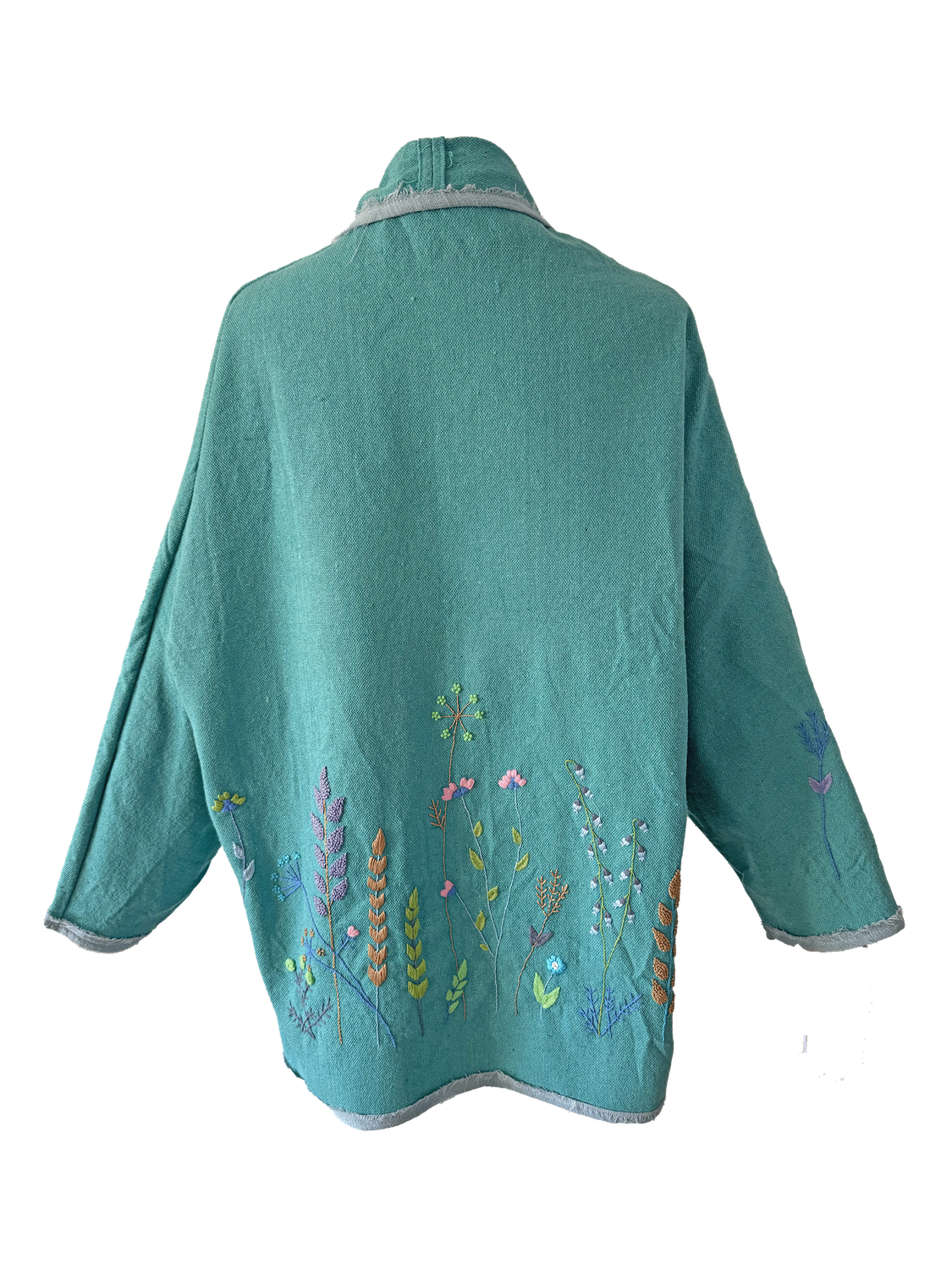 Nadia Dajani x UNHCR Turquoise Floral Round Jacket