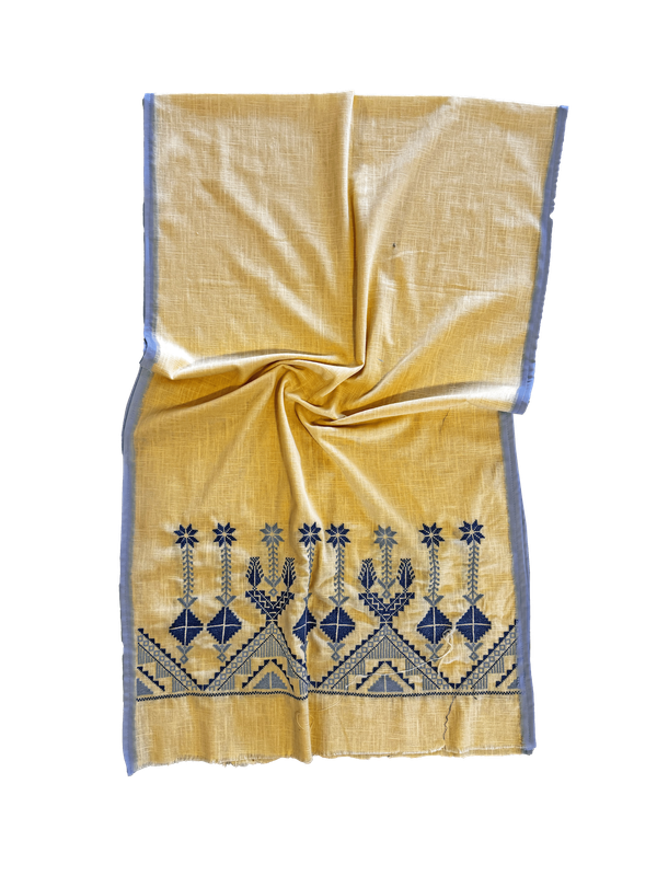 The Embroidered Scarf in Yellow