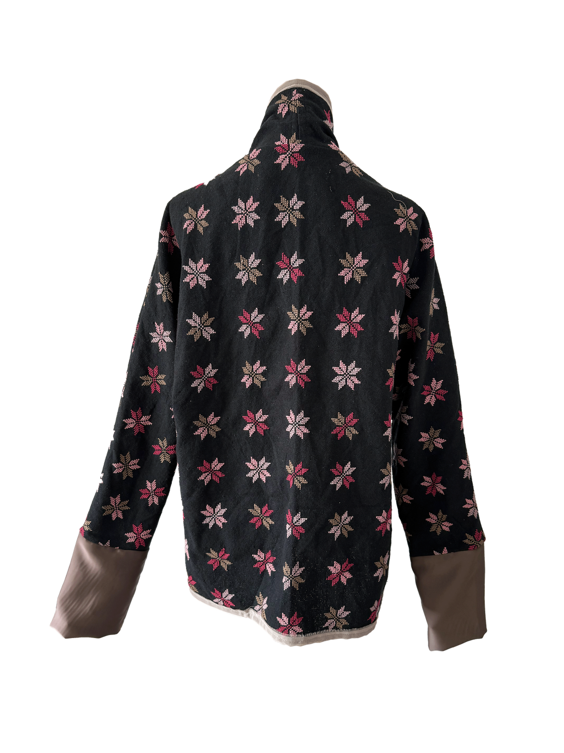 The Heavily Embroidered Round Jacket in Black