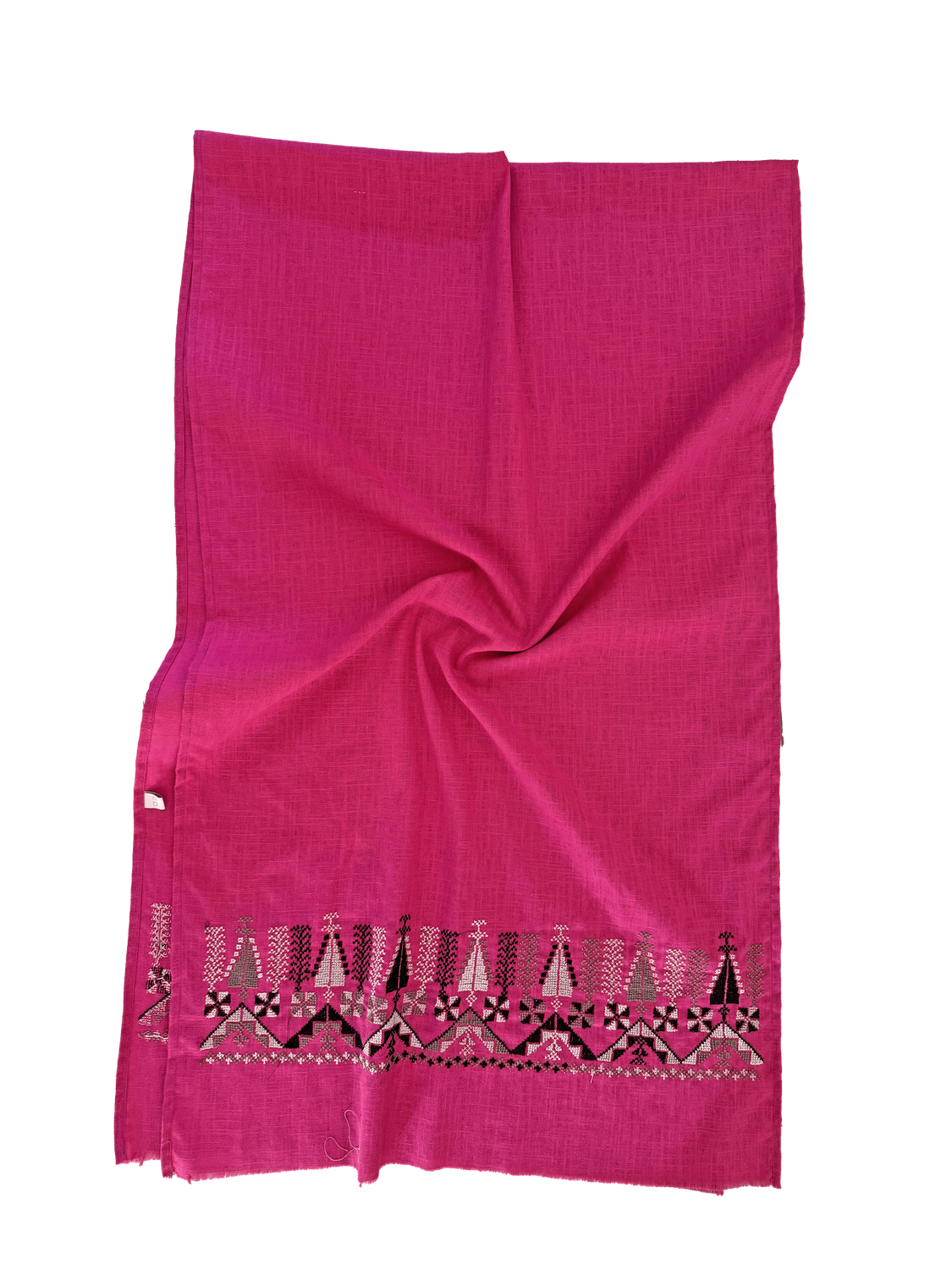 Pink Lightly Hand Embroidered Scarf