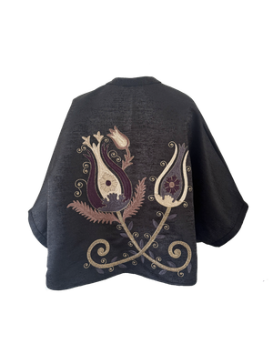 The Black Silk Shirt With Aghabani Embroidery