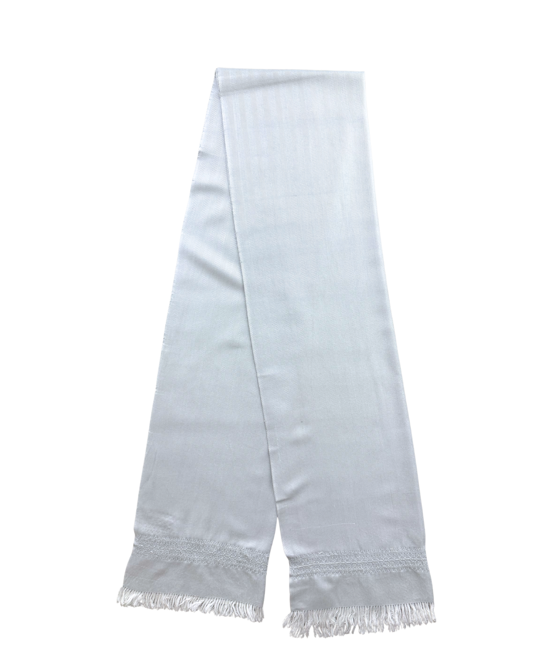 The Men's Scarf in Baby Blue with Embroidery on Both Sides