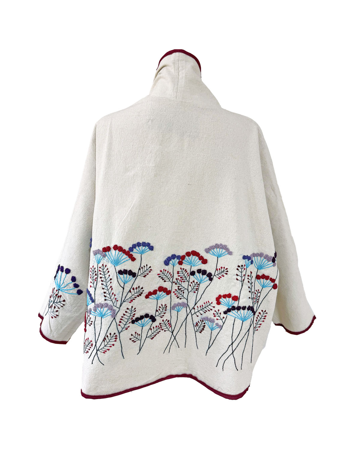 Nadia Dajani x UNHCR Abstract Floral Round Jacket in White