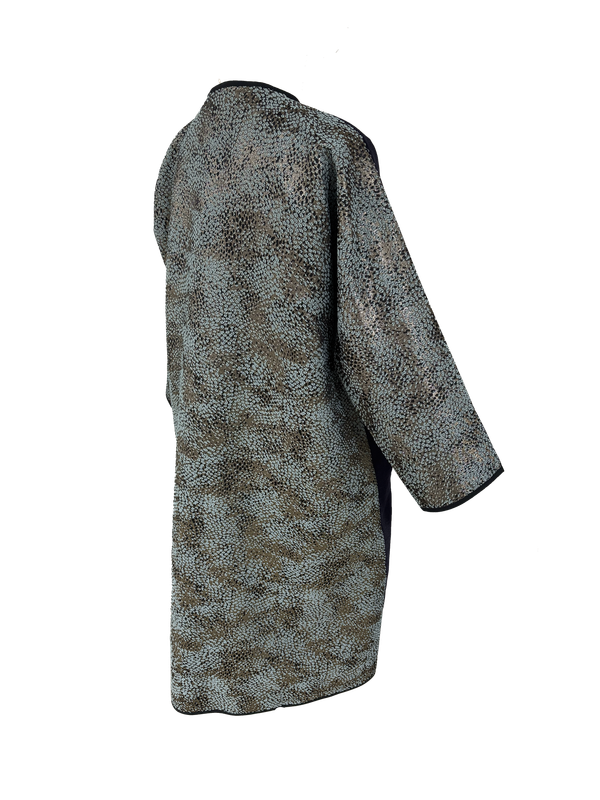 Abaya with Ottoman Tulip Embroidery in Purple