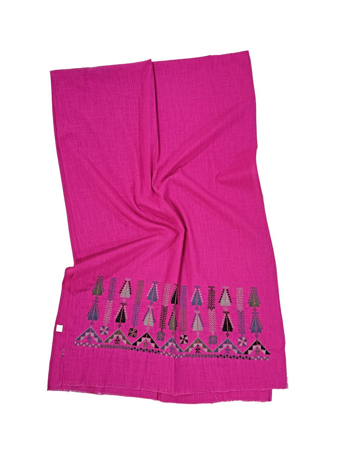 Pink Medium Embroidered Scarf
