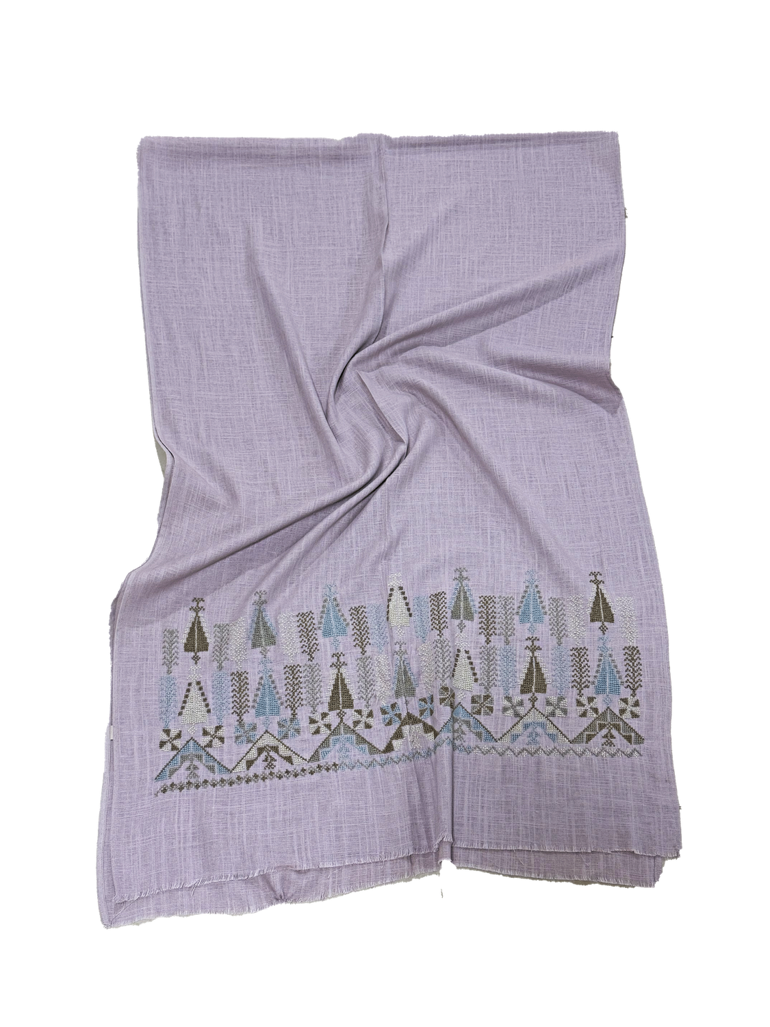 Lavender Medium Embroidered Scarf