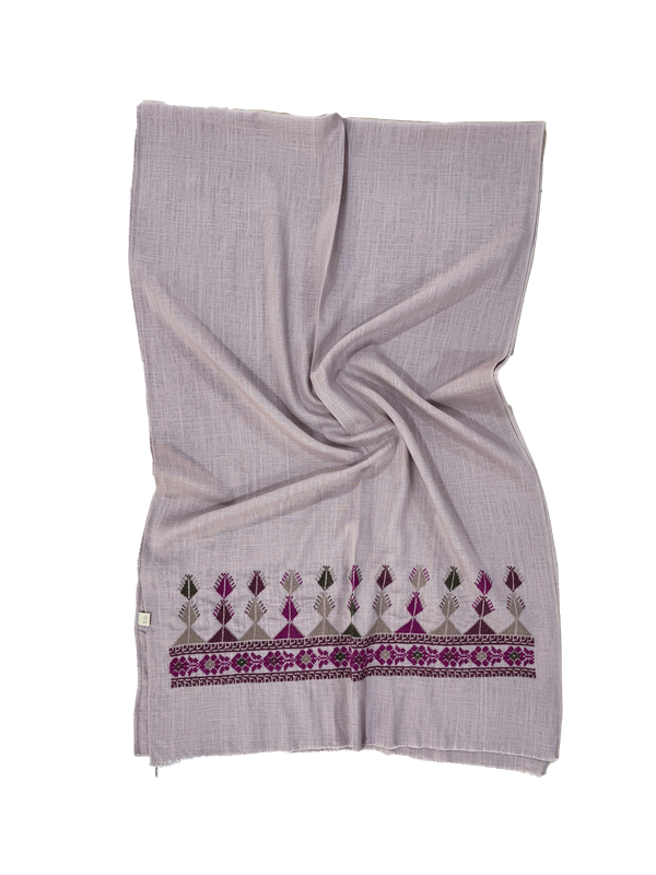 Lavender Medium Embroidered Scarf