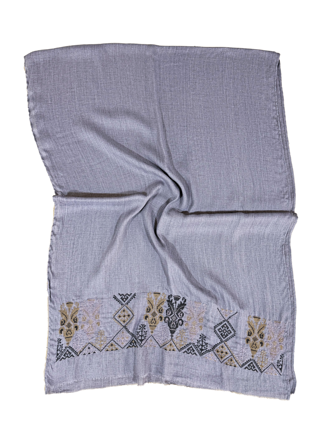 Lavender Medium Embroidered Scarf