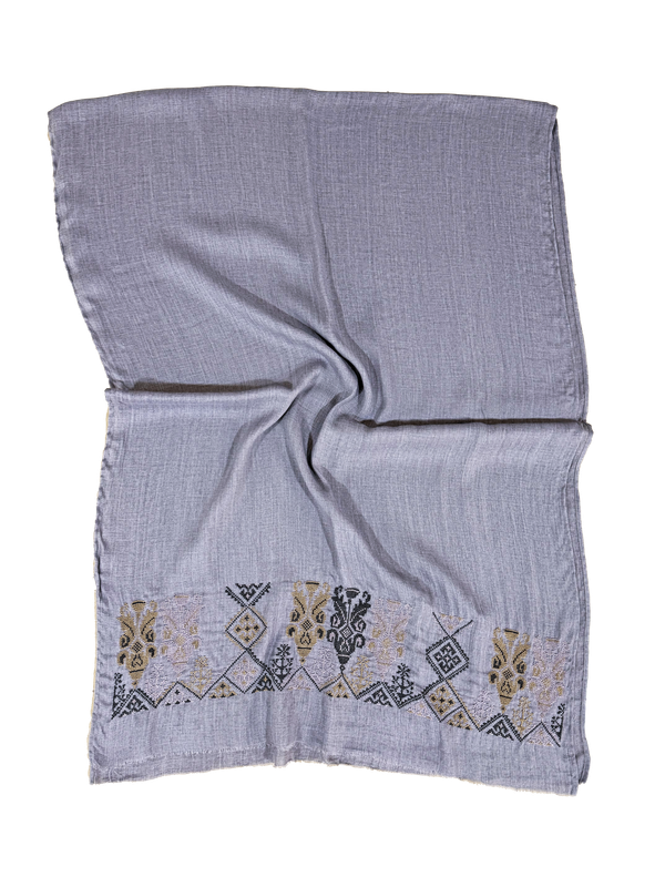 Lavender Medium Embroidered Scarf