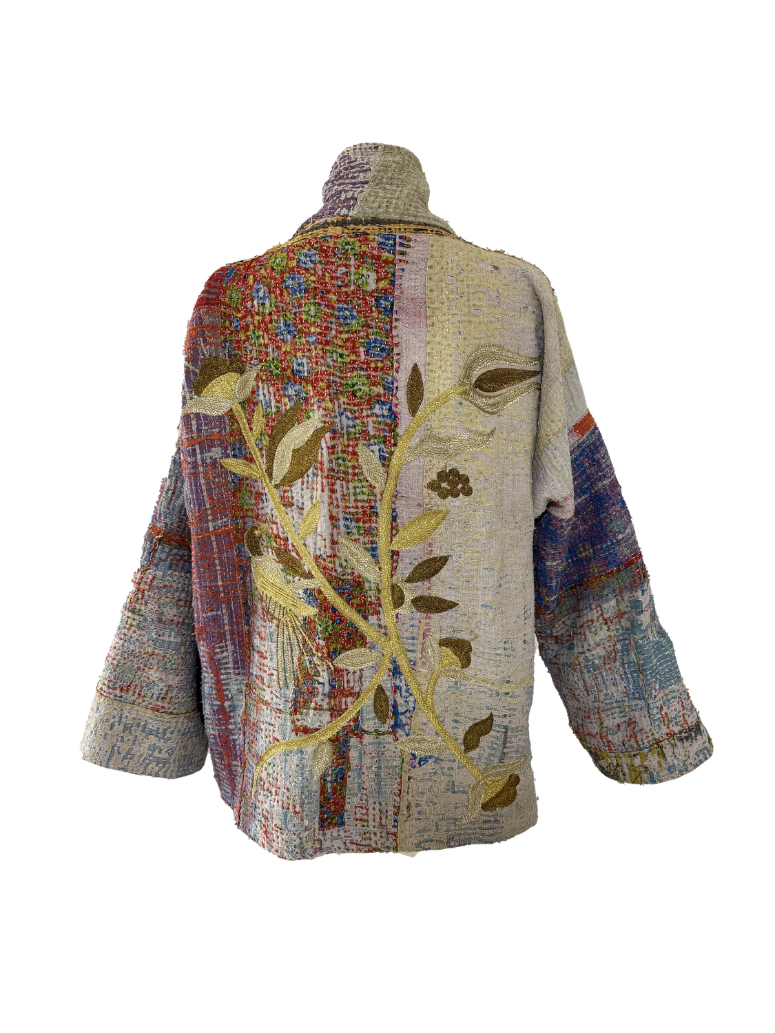 Multicolour Cotton Jacket with Aghabani Embroidery