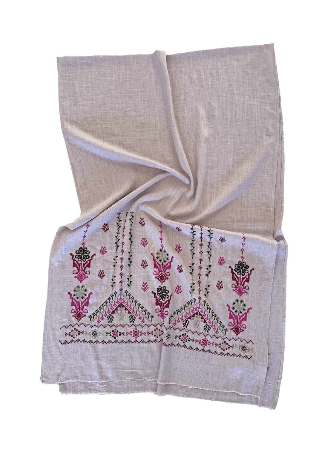 Nadia Dajani x UNHCR Embroidered Scarf in Lavender