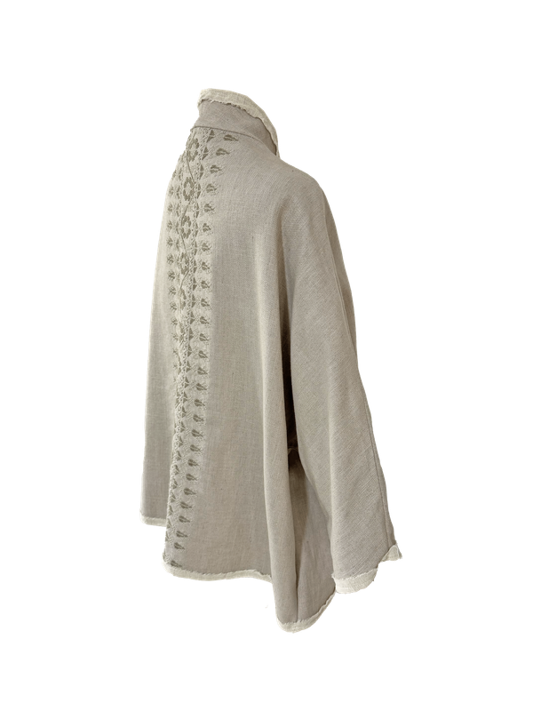 The Round Jacket in Beige Monochrome